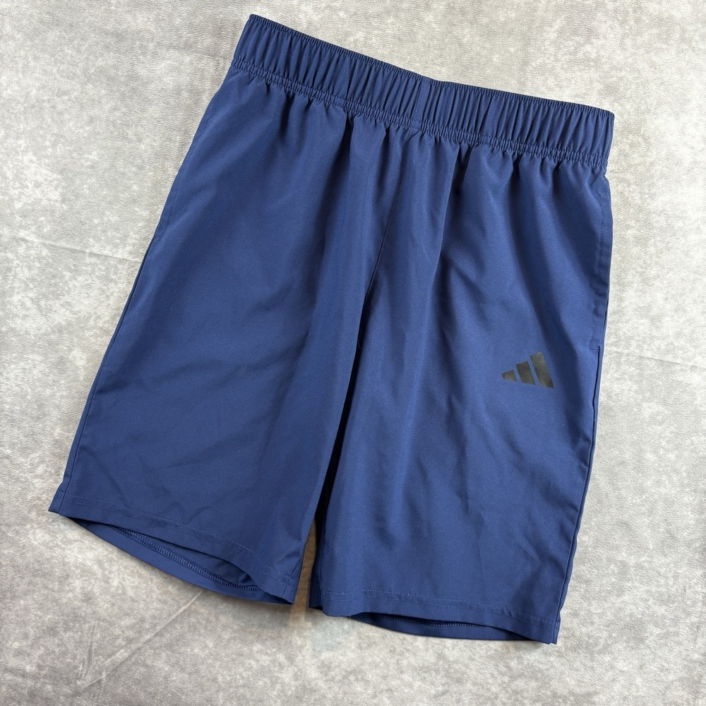Adidas Shorts Boys Large 14/16 Blue Own The Run Soccer Workout Athletic Running